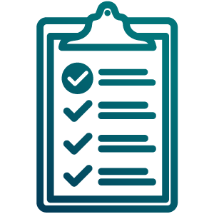 Icon of a clipboard with a checklist